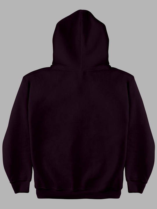 Wine Plain Cotton Hoodie for Men & Women by shopghumakkad